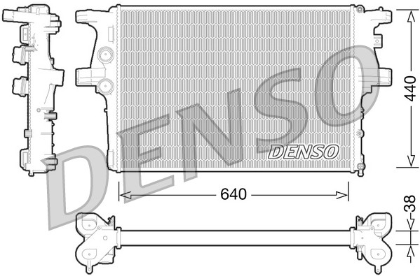 denso-drm12008-радиатор-охлаждане-на-двигателя.jpg DENSO DRM12008 радиатор, охлаждане на двигателя - Image 1